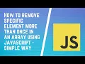 Remove items in array dynamically Remove specific elements from array in JavaScript Interview Q