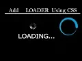 How to Add GIF CSS3 Preloader using Javascript into Webapge Youtube CSS3 JS Preloader Tutorial