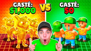 BATALLA DE SKINS *RICOS vs POBRES* en STUMBLE GUYS!🤑