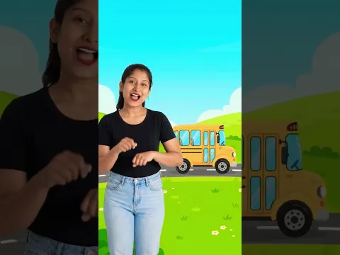The Wheels on the Bus Go Round and Round 🚌🎶 | Kids Rhyme #Shorts