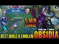 Download Lagu 5 minuten SAVAGE!! Nieuwe held Obsidia beste build en embleem!! - Build Top 1 Global Obsidia ~ MLBB