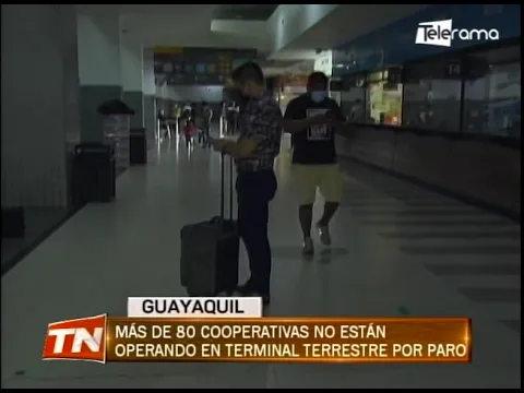 Mas de 80 cooperativas no están operando en terminal terrestre por paro
