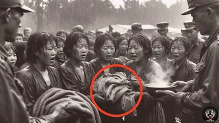 Japanese POW Women Shivering in Rain – U.S. Soldiers' Heartwarming Gift of Blankets & Hot Soup Moved