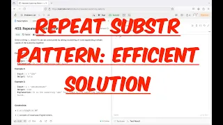 Leetcode 459 Repeated Substring Pattern A More Efficient Solution