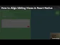 Flexbox in React Native How to Place Things Side by Side