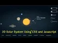 3D Solar System Using CSS and Javascript