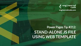 Power Pages Tip - Stand alone JS File using Web Template
