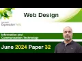 Expression Web 2024 June Paper 32 Web Design IGCSE 0417 ICT