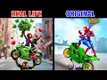 Download Lagu Best TikTok's Sprunki Superhero: Spiderman Rides Motorbike To Save His Lover | Original Vs Real Life
