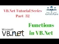 VB Net Tutorial Series Part-32 Function in VB Net