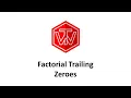 Factorial Trailing Zeroes LeetCode 172 Coding Interview Tutorial