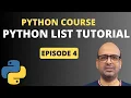 Python List Tutorial Python Full Course - Episode 4
