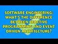 What s the difference between reactive programming and event driven architecture