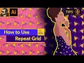 How to Make Seamless Repeating Shapes with Repeat Grid Adobe Illustrator Tips
