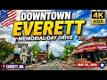 Everett Massachusetts Memorial Day 2026 4K R Downtown Driving Tour