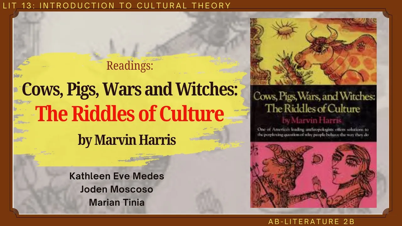 The Riddles of Culture (Marvin Harris) part I