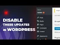 How to completely disable updates and notifications in WordPress