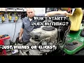 John Deere Mower Won t Start Turn Over Just Clicks Whines Or No Noise - How To Diagnose Repair