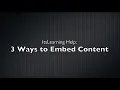 3 Ways to Embed Content in itslearning
