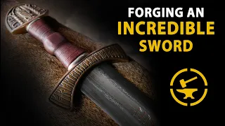 Forging an INCREDIBLE Viking Sword - Pattern Welding with Meteorite