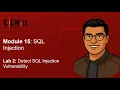 Module 15 Lab2 Detect SQL Injection Vulnerability