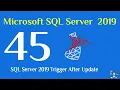 45 - SQL Server 2019 Trigger After Update