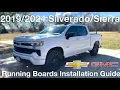 Chevy Silverado GMC Sierra 2019 2025 1500 2500 3500 Running Board Installation Guide