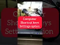 How to computer keyboard shortcut key setting option