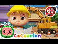 Baby JJ's Excavator Ride! 👷 + MORE CoComelon! | CoComelon Nursery Rhymes and Kids Songs 🍉🎵