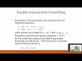 Forecasting Techniques - Double Exponential Smoothing