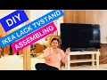 DIY IKEA LACK TV STAND ASSEMBLING LACK TV UNIT ASSEMBLING CHEAP DO IT YOURSELF TVSTAND FOR 15 99
