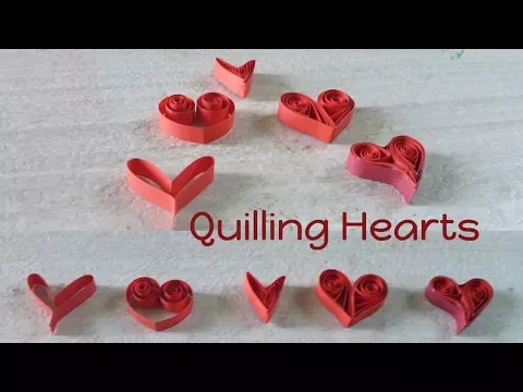 Download MP3 How to Make 5 Basic Quilling Heart Shapes | creative craft art