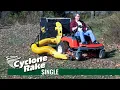 Say Goodbye to Raking Cyclone Rake CRS Lawn Vacuum System in Action