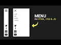 How to create a Responsive Navigation Menu With HTML CSS JavaScript