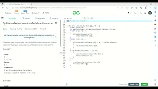 Find the Smallest and Second Smallest Element in an Array Practice