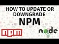 How to Update NPM or downgrade NPM version