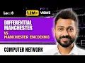 Lec-8 Manchester encoding and differential Manchester encoding in Hindi Computer Network