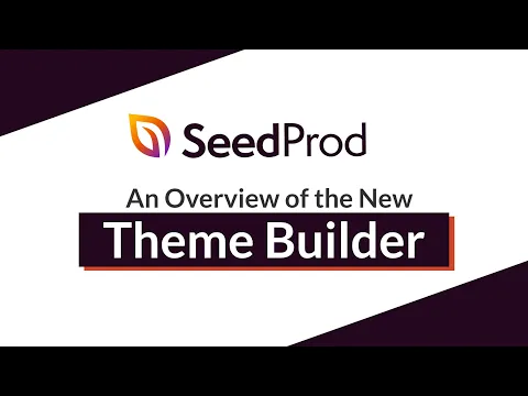 SeedProd Theme Builder Overview