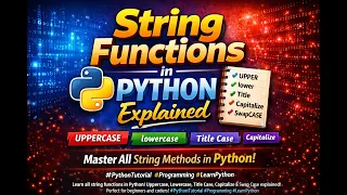 Python String Methods with Project Upper Lower Title Capitalize Swapcase