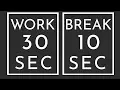 BEST SPORT INTERVAL TIMER - 30 sec Exercise 10 sec Break 20 Rounds GYM TABATA HIT