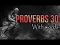 The book of Proverbs chapter 30 KJV Bible reading