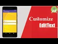 How to Create Custom EditText in Android Studio Android Studio tutorial