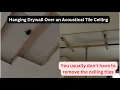 Drywalling over a tile ceiling