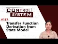 Transfer Function Derivation from State Model - State Space Analysis