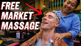 I Got a FREE Massage in the Middle of a Street Market ASMR
