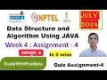 nptel dsa using java week 4 assignment 4 answers Data Structure and Algorithm week 4 quiz solutions