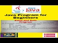 Write a Program to Enter the Sales and Calculate the Commission amount Rate of Commission in Java