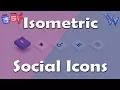 CSS isometric social media icons css3 hover animation HTML Tutorial By Amazing Techno Tutorials