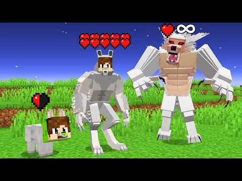 Video Thumbnail: EVOLUÍ de LOBO BEBÊ até LOBISOMEN no Minecraft!