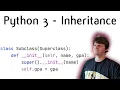 Python 3 Tutorial - Inheritance Multilevel Inheritance Multiple Inheritance